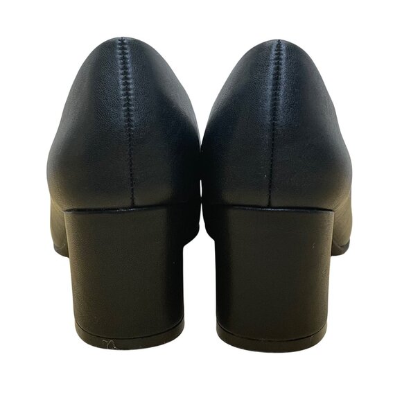 Naturalizer Women’s Black Smooth Faux Leather Warner Block Heel Pumps Size 6M - Picture 5 of 10